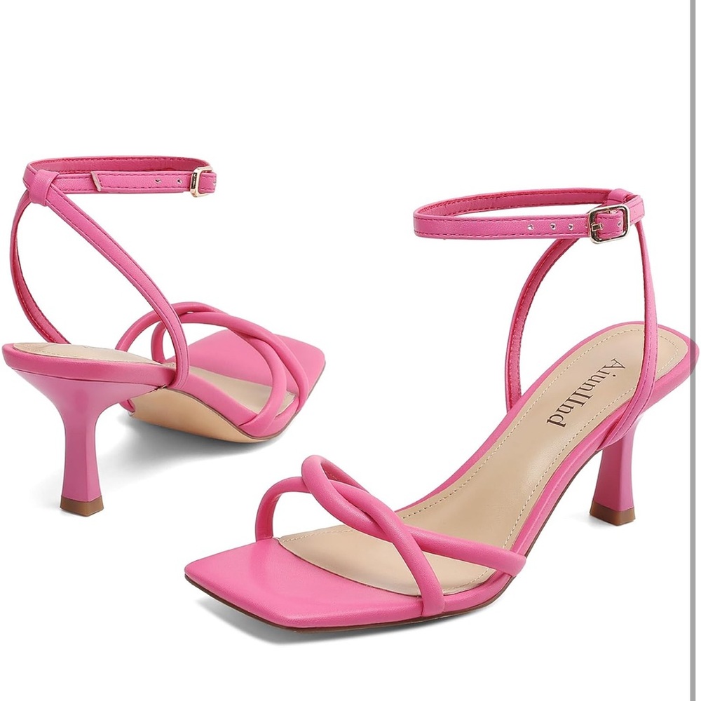 𝗡𝗪𝗢𝗧 🔥: 𝘼𝙞𝙪𝙣𝙄𝙄𝙣𝙙 𝗔𝗠𝗔𝗭𝗢𝗡 Vibrant Pink 💗Strappy Heels 𝗡𝗘𝗩𝗘𝗥 𝗪𝗢𝗥𝗡